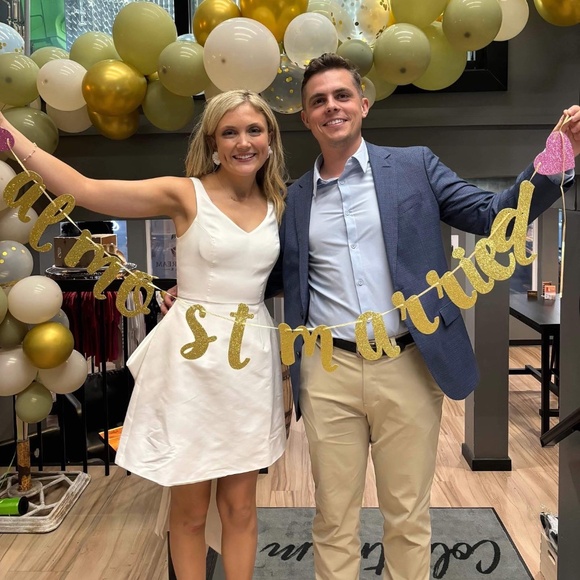 Sachin & Babi Gwyneth Mini Dress – Detachable Bow, Ivory Satin, Worn Once - Picture 7 of 12